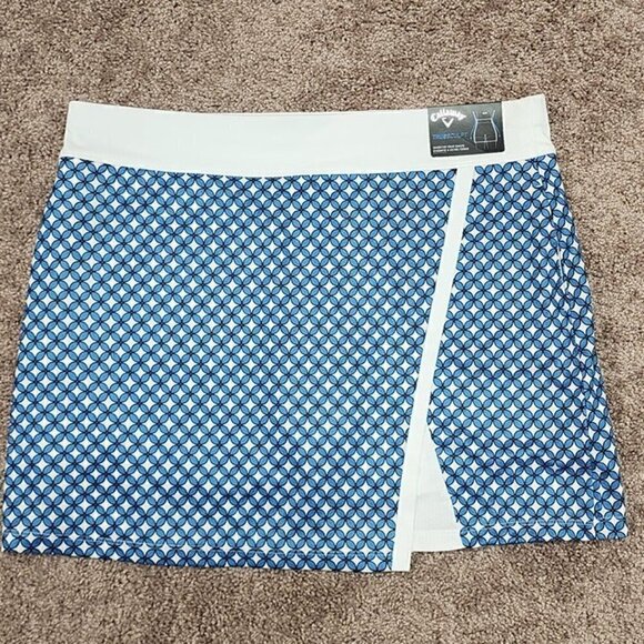 Callaway TrueSculpt Women's Tennis Skort Golf Skirt Blue Sea Star - Size XL - Picture 5 of 12
